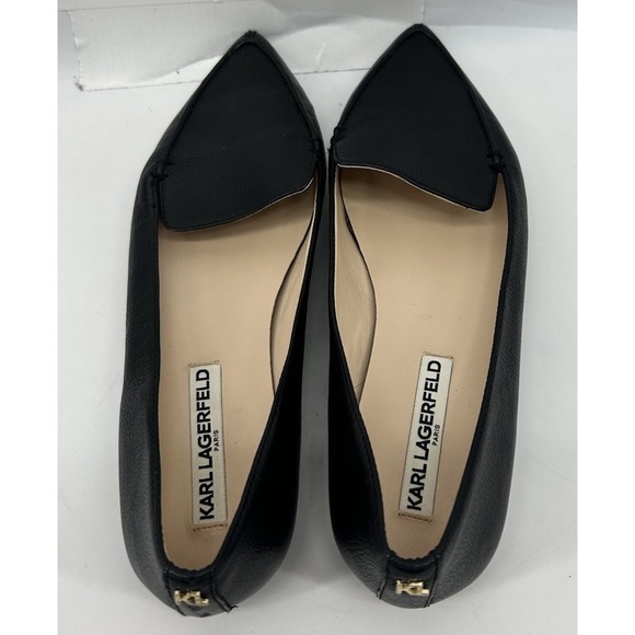 Nicholas Kirkwood Destine Beya Metallic Petter Leather Pointed Flat 8.5M - Picture 4 of 5